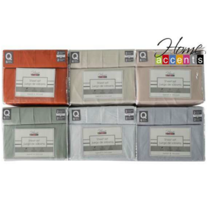 SHEET SET QUEEN ASTD 6PC